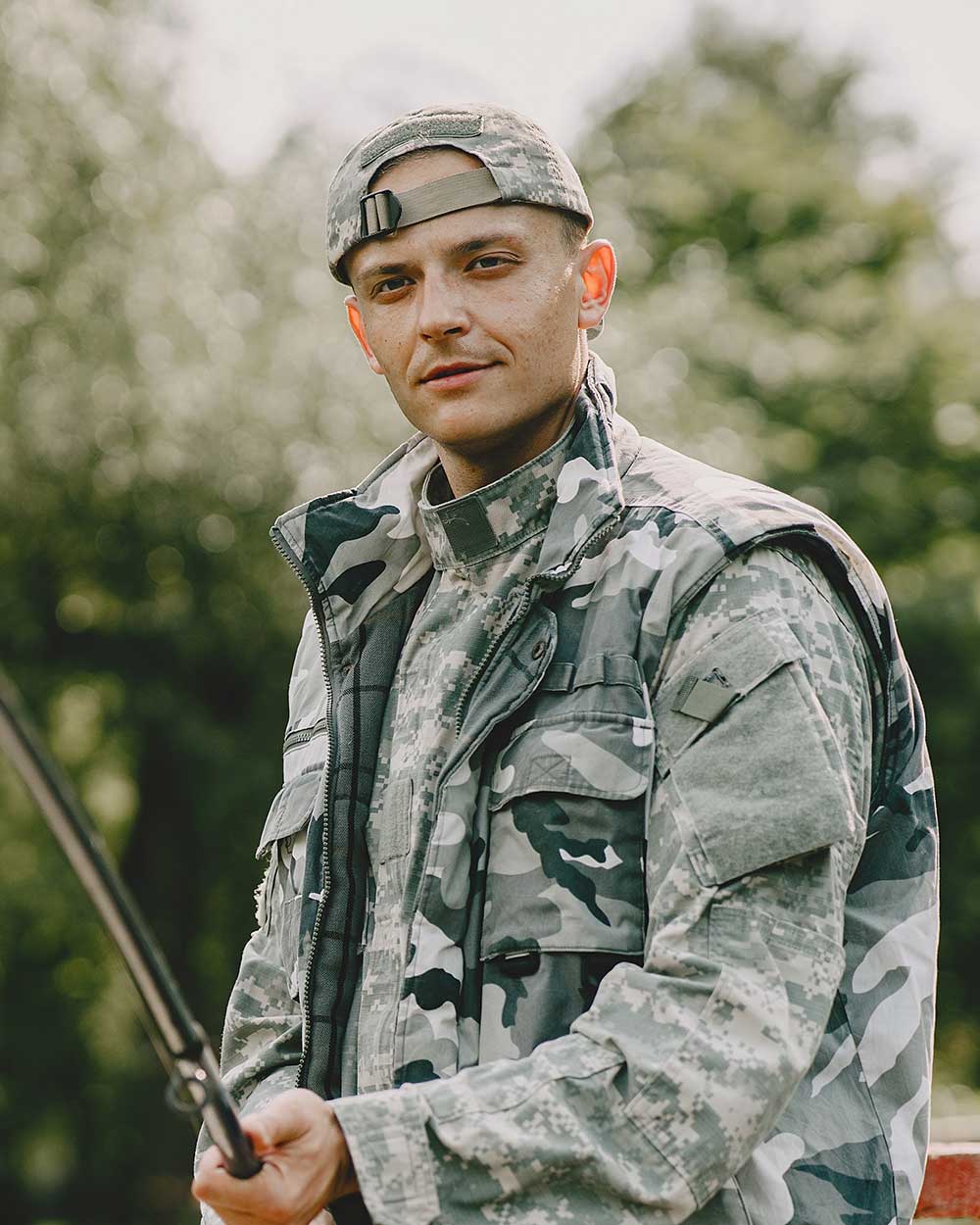 man fishing and holds the angling rod QWJYGRZ